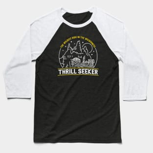 Thrill Seeker - Big Thunder Mountain Railroad - White and Gold magical mountain by Kelly Design Company Baseball T-Shirt